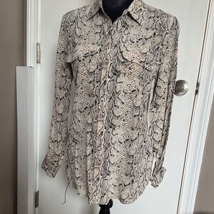 Equipment Silk Snakeskin Pattern Blouse